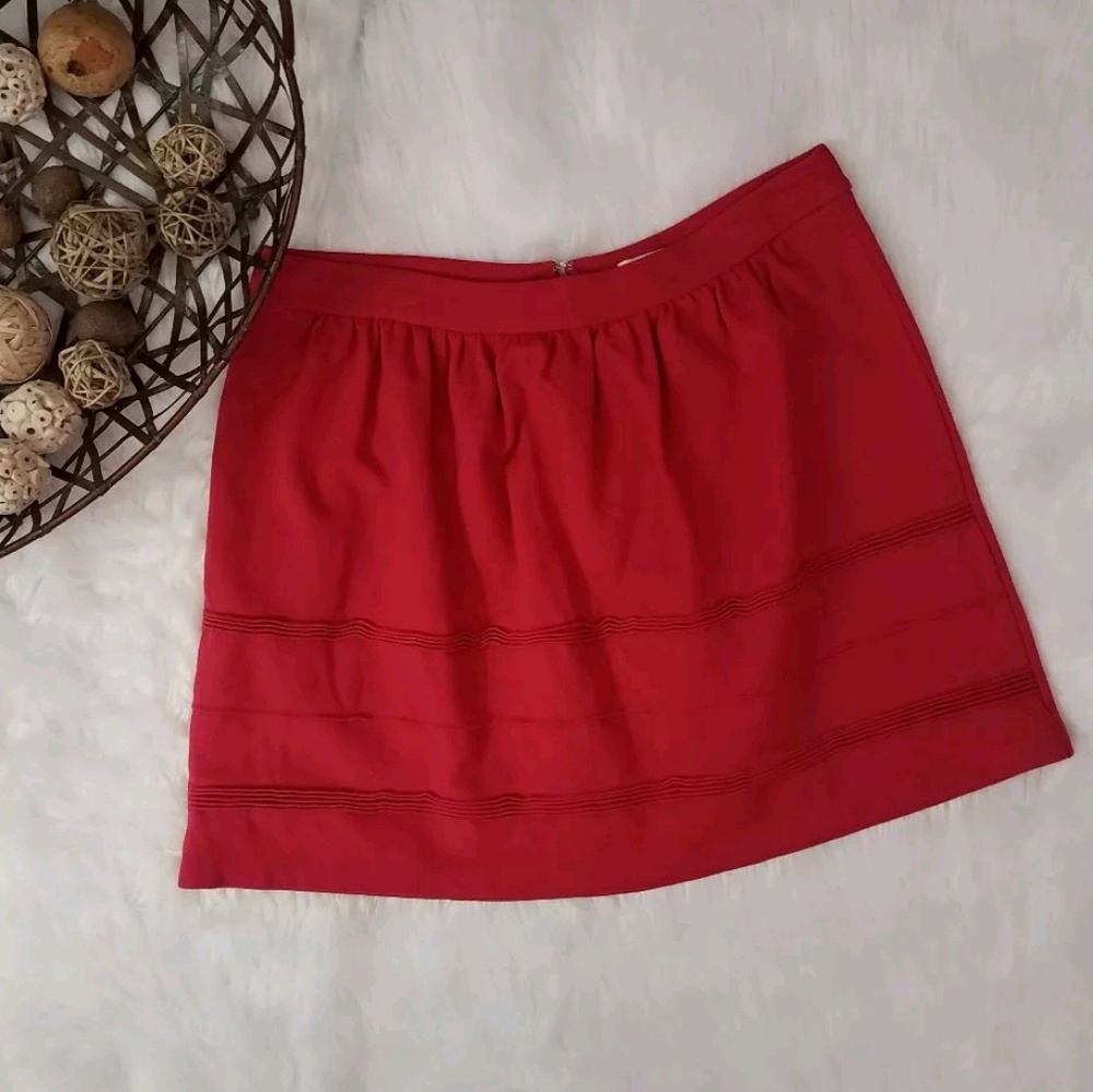 J. Crew Factory red mini skirt
